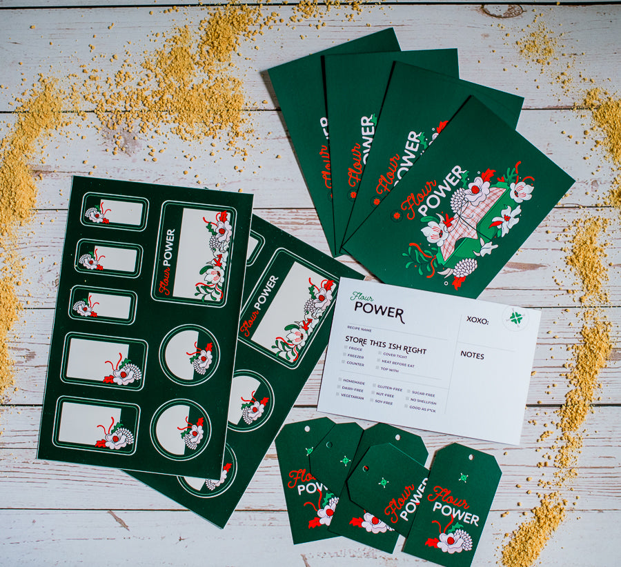 Flour Power Baked Goods Gift Tags & Cards