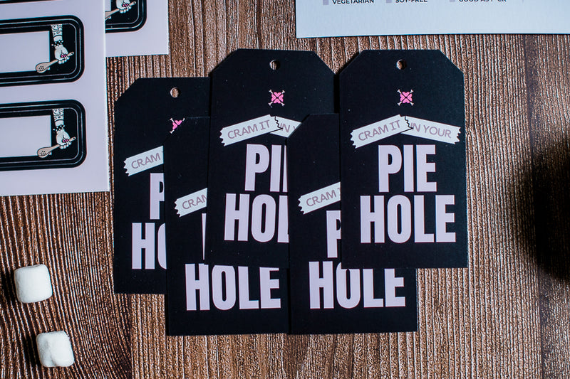 Cram It In Your Pie Hole Baked Goods Gift Tags & Cards