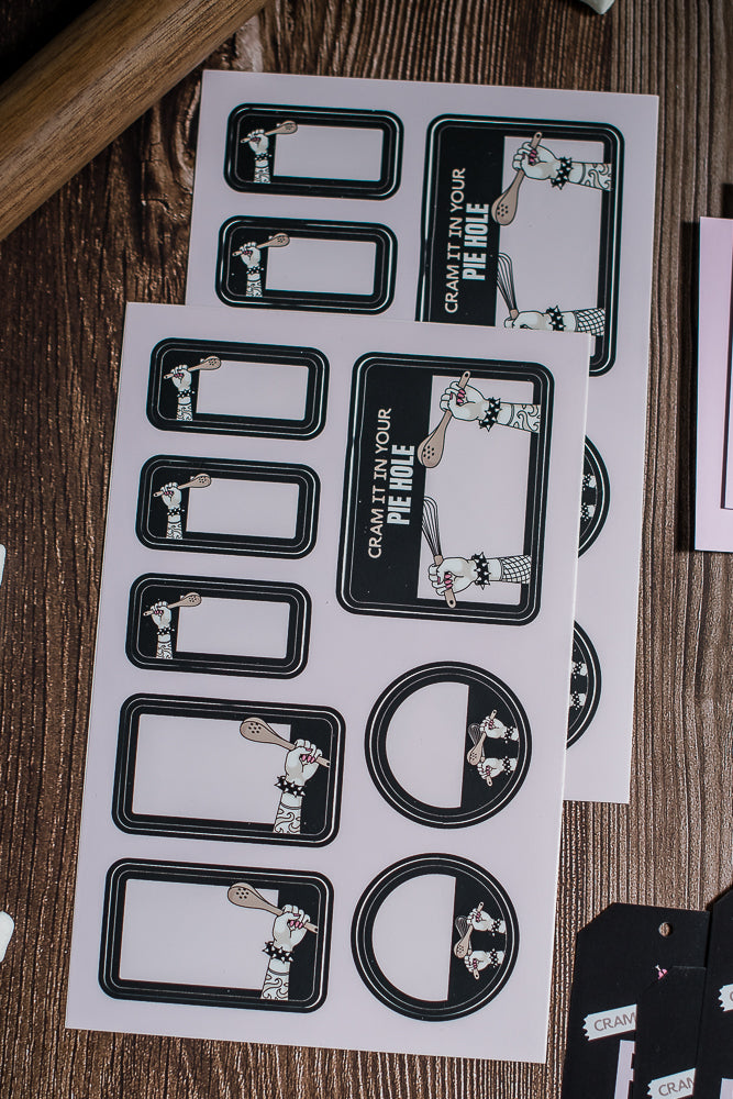 Cram It In Your Pie Hole Baked Goods Gift Tags & Cards