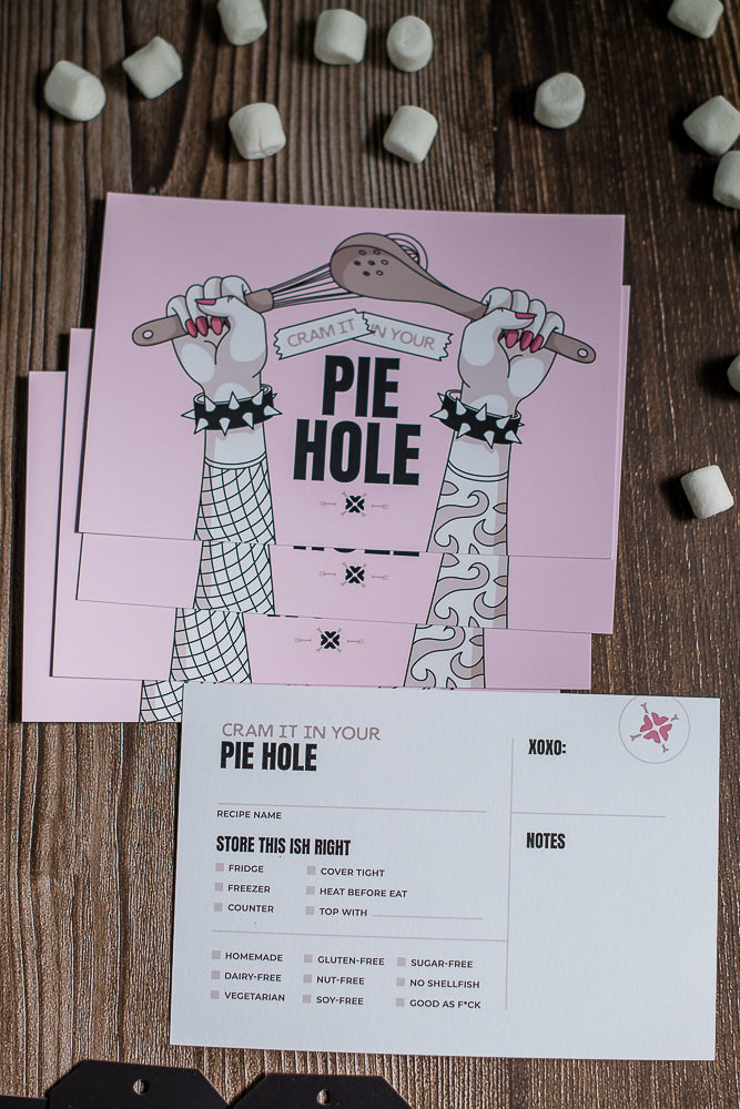 Cram It In Your Pie Hole Baked Goods Greeting Cards